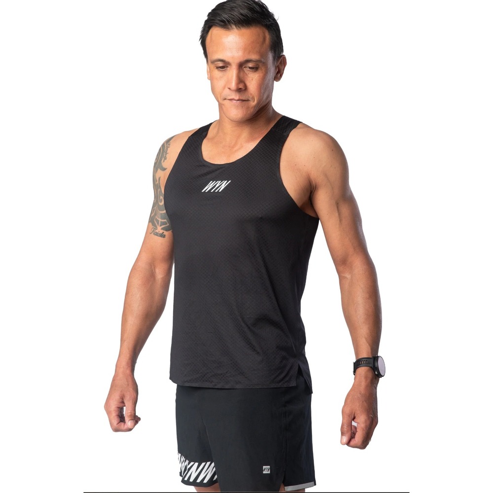 Wyn Republic Black club tank with run shorts tights Racing 2 piece Medium‎ Gym - Picture 11 of 12